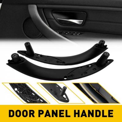 2X Right Front Left and Handle Door For Pull Armrest BMW Black ABS
