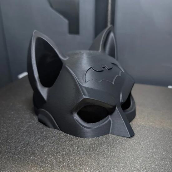 Cat Bat Mask Reusable Cat Cosplay Mask Lightweight Bat Kitty Mask for Halloween Parties Fun Photo Prop
