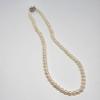 Used Genuine Pearl Necklace Necklace Perl School Mama Ladies Accessories White Silver Metal Fittings Real White