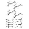 4PCS Cutlery Rest Silver Chopstick Stand Electroplated Polished Zinc Alloy Animal Shape Versatile Ho
