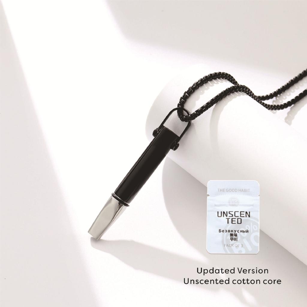 Breathing Necklace Stress Anxiety Relief Natural Calming Relief Chain Necklace Mindfulness Breathing Tool Anti Smoking Necklace
