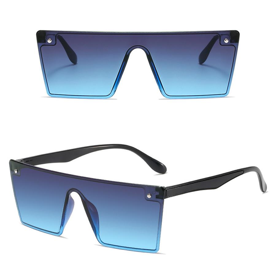 

Новые цельные солнцезащитные очки в стиле ретро, ​​мужские модные солнцезащитные очки, женские квадратные персонализированные и модные очки, неполяризованные модные аксессуары синий