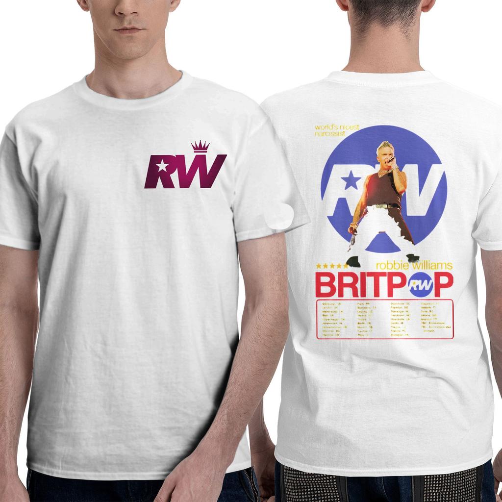 Harajuku T Shirt Vintage Robbie Williams Live 2025 Concert T Shirts  Fashion Tshirt for Men Summer Casual Short Sleeve Tees