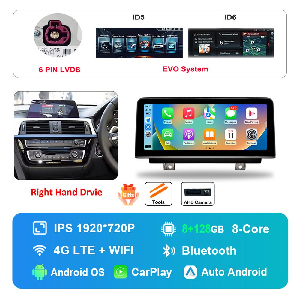 10.25 Inch Right Hand Drvie for BMW 3 /4 Series F30 F31 F32 F33 F34 F36 2013 - 2018 NBT EVOAndroid Car Radio Multimedia Player