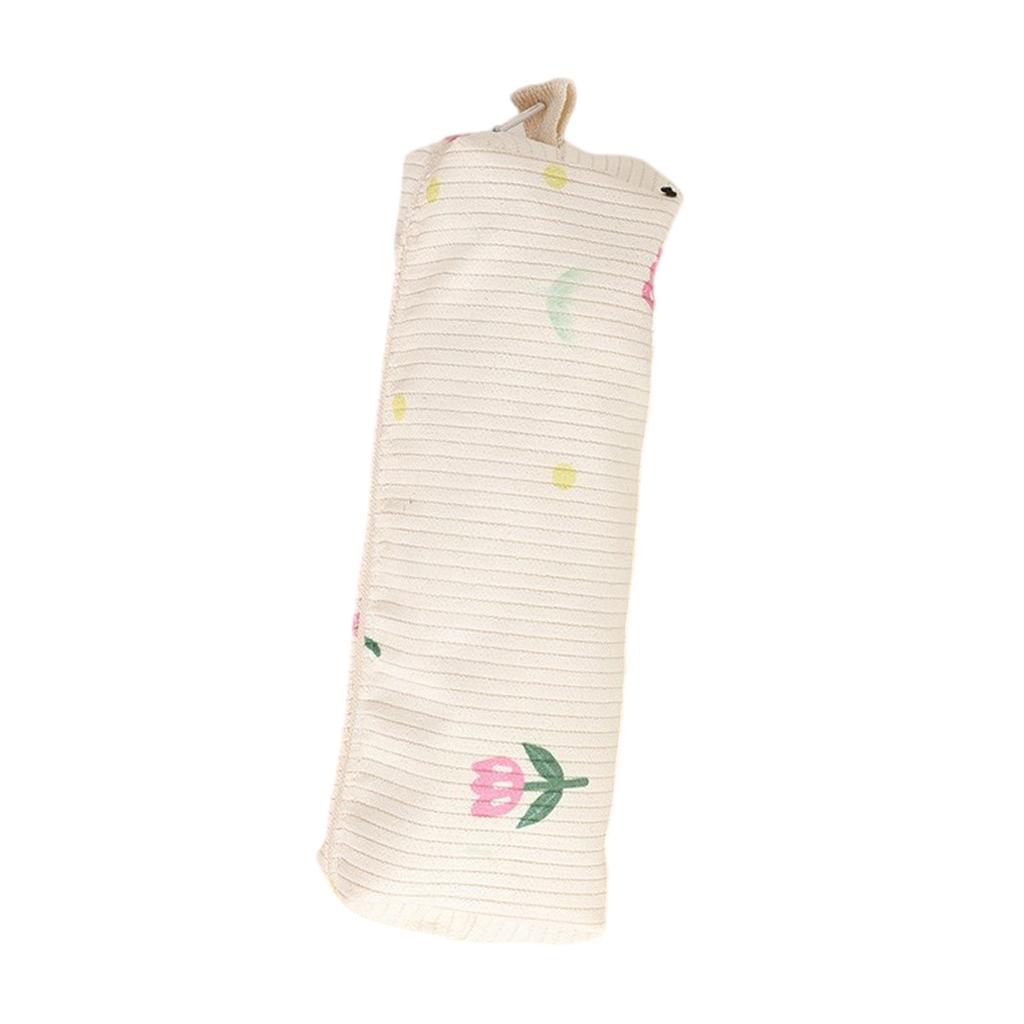 Flower Print Pencil Bag Zippered Pen Case Corduroy Pencil Bag Corduroy Pen Pouches Stationery Bag for Student School