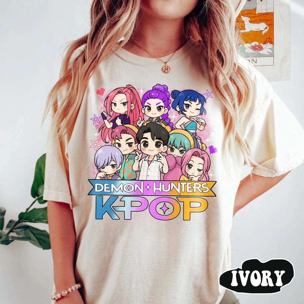 

Kpop Huntrix И Saja Boys Футболка Kpop Охотники на демонов Футболка Kpop Huntrix Футболка Мира Руми Зои Подарок для фанатов Huntrix Фанаты Saja Boys S