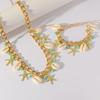 Summer Vacation Ocean Style Starfish Shell Necklace Bracelet Set