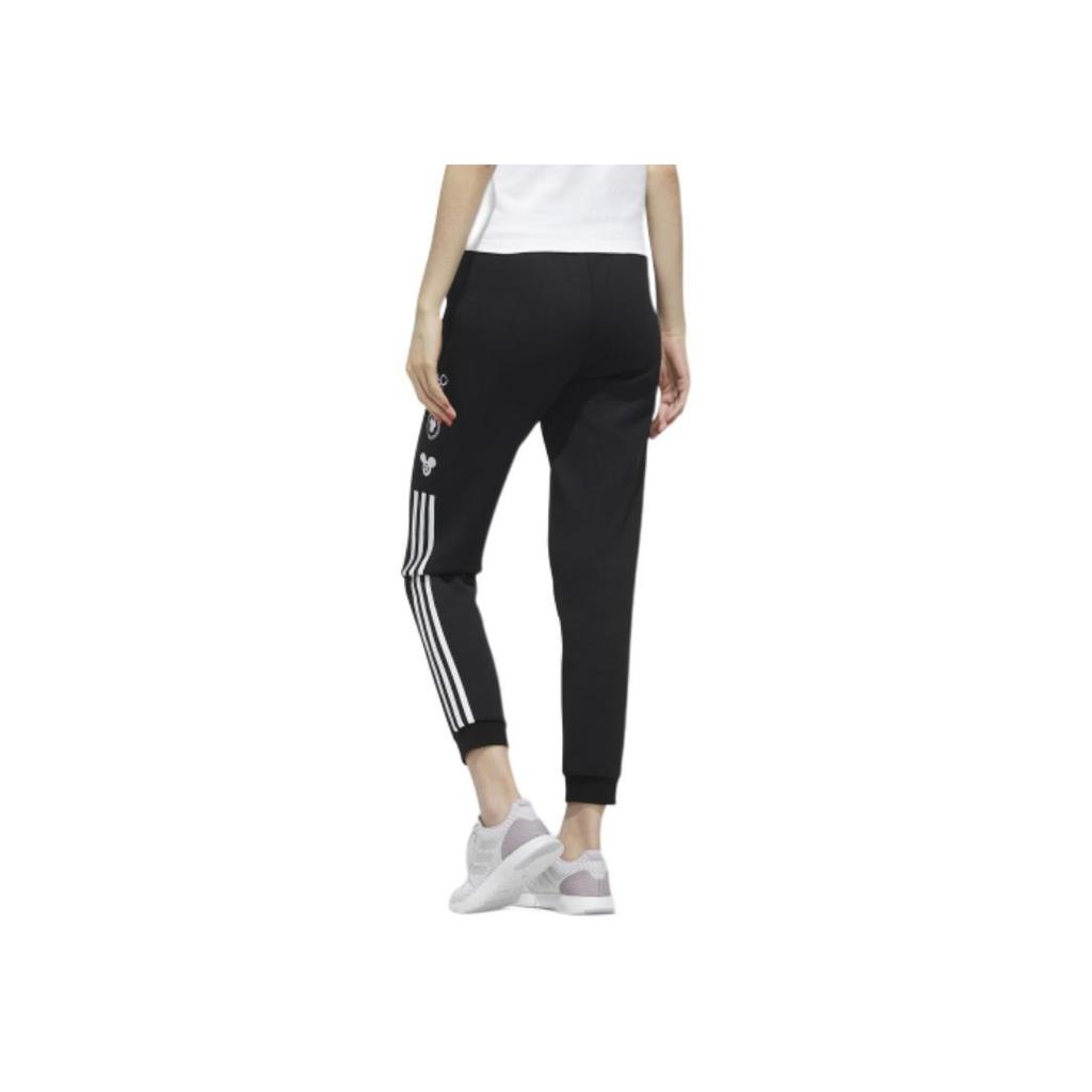 Adidas Neo X Disney Mickey Element Retro Sports Knit Casual Pants Women Bottoms Black GE7782
