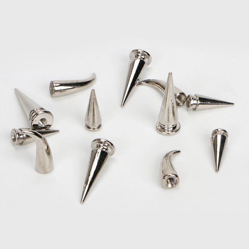 10Sets Metal Punk Sharp Warhead Screw Rivets Studs DIY Crafts Leather Belt Head Clothing Rivets Spikes Decor Nail Buckles