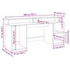 VidaXL Desk with LED Lights Sonoma Oak Engineered Wood, Writing Desk, Computer Desk, Home Office Desk, 3309440