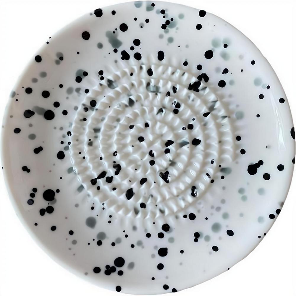 Grattugia per Zenzero in Ceramica Piatto Rotondo Grattugia per Aglio Strumento per Tritare Verdura Frutta per Cucina Spremiaglio Zenzero Manuale