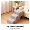 3-Step Pet Stairs Soft Steps with Den Cozy for Sofa, Living Room, Small Dogs