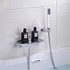 Waterfall Wall-Mounted Bathtub Faucet with Concealed Hot/Cold Shower Head Set
