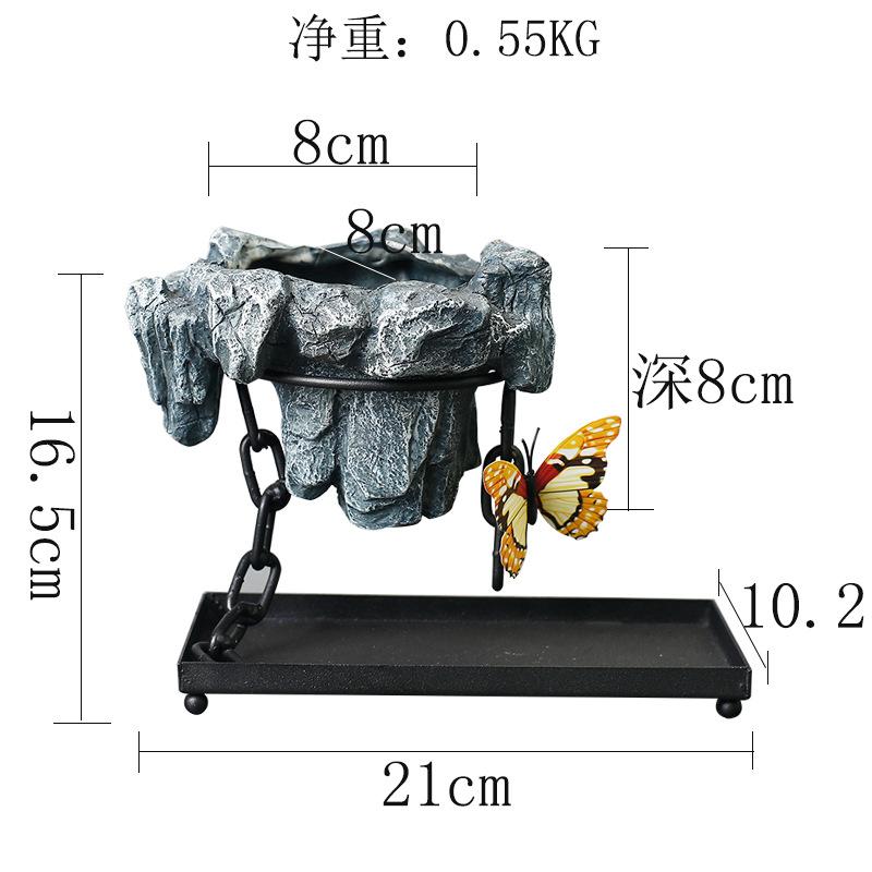 Wrought Iron Hanging Ornament Iron Chain Suspension Home Living Room Decoration Wenzhu Succulent Moss Ball Landscaping Basin