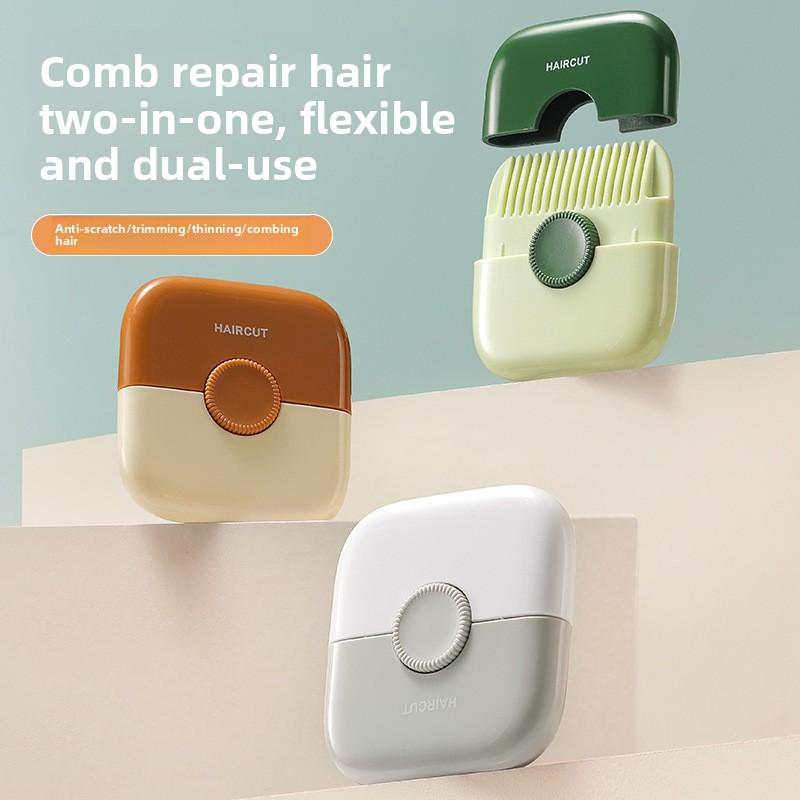 2 in 1 Baby HairCut and Hairdressing Comb Trim Bangs and Broken Hair Bangs Trimmer Manual Portable Children's Hair Clipper
