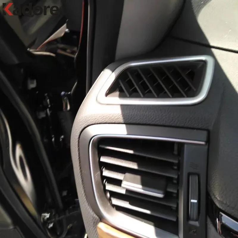 Car Front Upper Air Condition Vent Outlet Cover Trim For Honda CRV CR-V 2017 2018 Wood Grain Interior Accessories