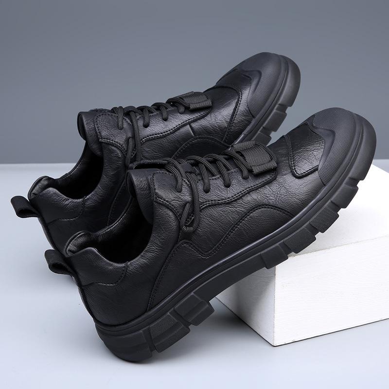 Pánské boty na jaro 2025, kožené, prodyšné, všestranné, trendy, sportovní, ležérní, kožené, pánské, outdoorové, turistické, boty