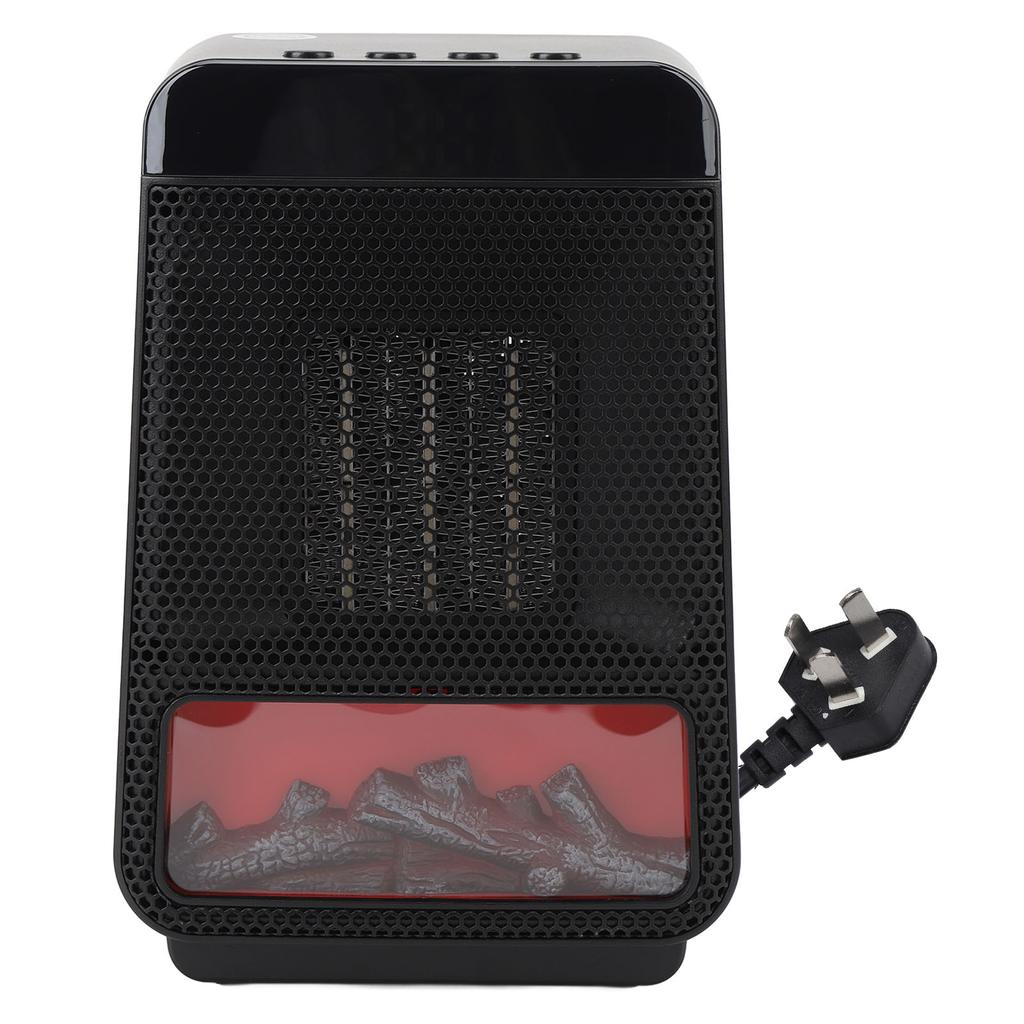 3D-Flammen-Raumheizung, 4-Gang-Timing-Desktop-Heizung, schnelle Heizung, PTC-Keramikheizung für Schlafzimmer