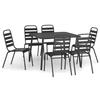 VidaXL Ensemble à manger de jardin 7 pcs anthracite acier, ensemble de salle à manger, ensemble de salle à manger 3187990