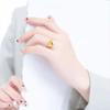 Gold Plated Dragon Scale Clover Ring: Women's Elegant Honeycomb Surface Open Finger Ring, Inspired by Xiaohongshu Style.