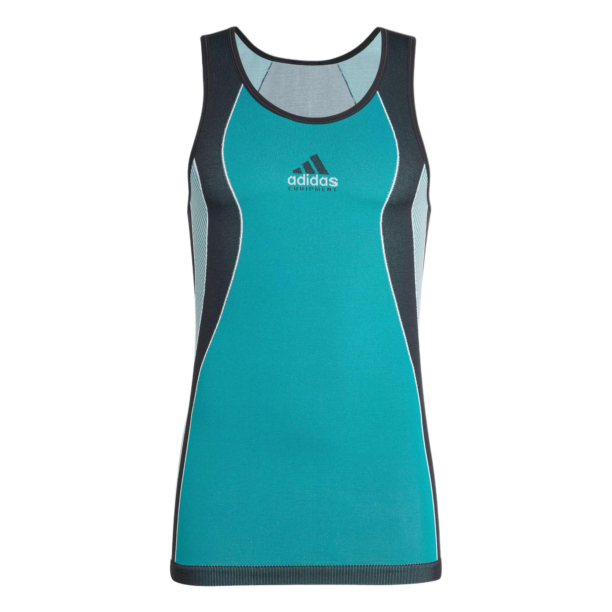 

Adidas Equipment Series Ss25 Top Knitted Sports Fashion Comfortable Vest Men Tops Equipment-Green Black JP0353 XS