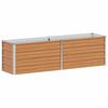 Hochbeet Hellbraun 160 x 40 x 45 cm Verzinkter Stahl