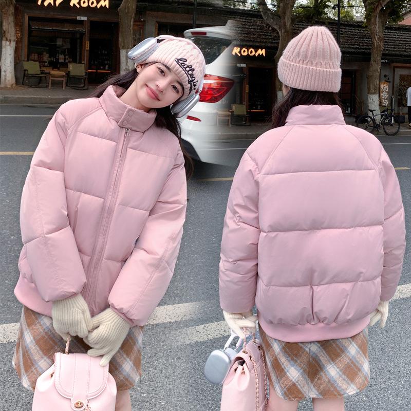 2025 Autumn and Winter New Fashion Temperament Cotton Clothes and Cotton Clothes Are Versatile Stand-up Collar Cotton Jackets Women's Short Jackets