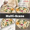 1Pcs Creative Theme Semi Circle Welcome Doormat Non-Slip for Outdoor Patio Porch Kitchen Bathroom Entryway Floor Mat