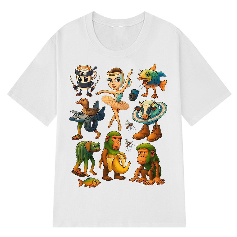 Italian Brainrot Funny Meme Graphic T-shirt Tralalero Tralala Tung Tung Tung Sahur Ballerina Capuchina Brr Brr Patapim T Shirts