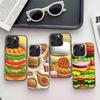 C-Niedlich und Einfach H-Hamburger Handyhülle Für iPhone 17,16,15,14,13,12,11 Plus,Pro Max,XS,Farbige silberne Handyhülle