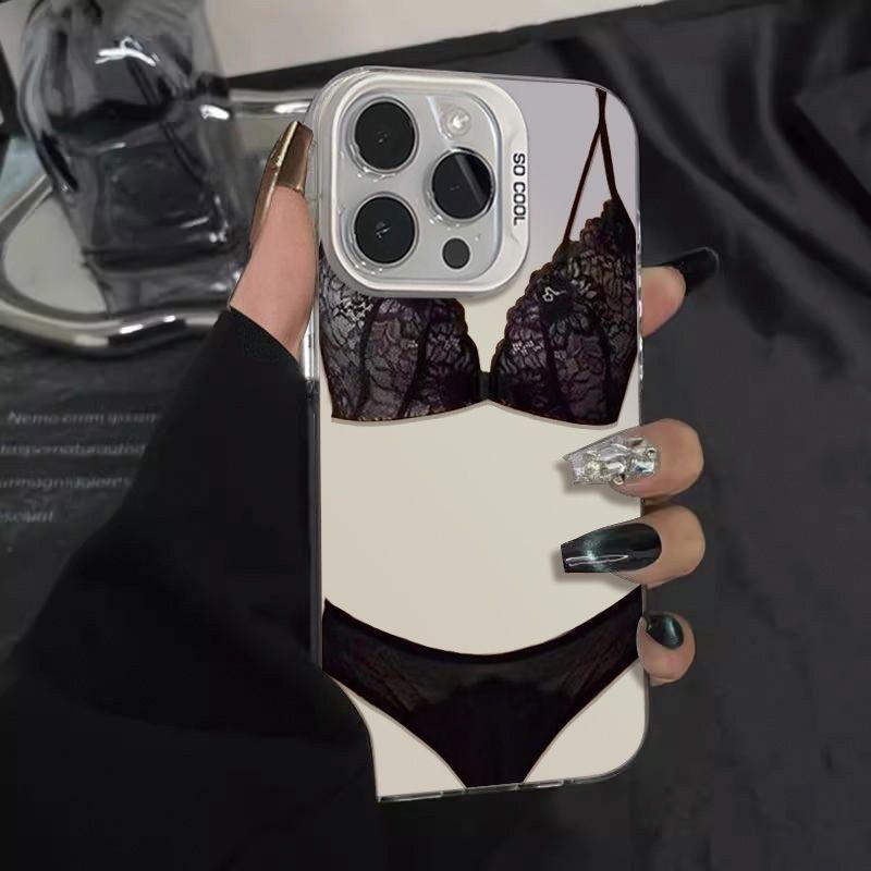 Source Factory Personality Spice Girl Style Creative Sexy Lace Underwear Mobile Phone Case Apple 17promax Anti-drop Case
