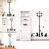 Quality Home Decor Wallpaper Pvc Wall Stickers With Cartoon Animal Butterfly And Cat Design**