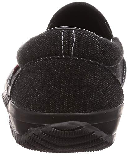 Fukuyama Rubber Lasting Bull Work Slip-On Sneakers, Men's, Black, Size 26.0 cm, LB-024