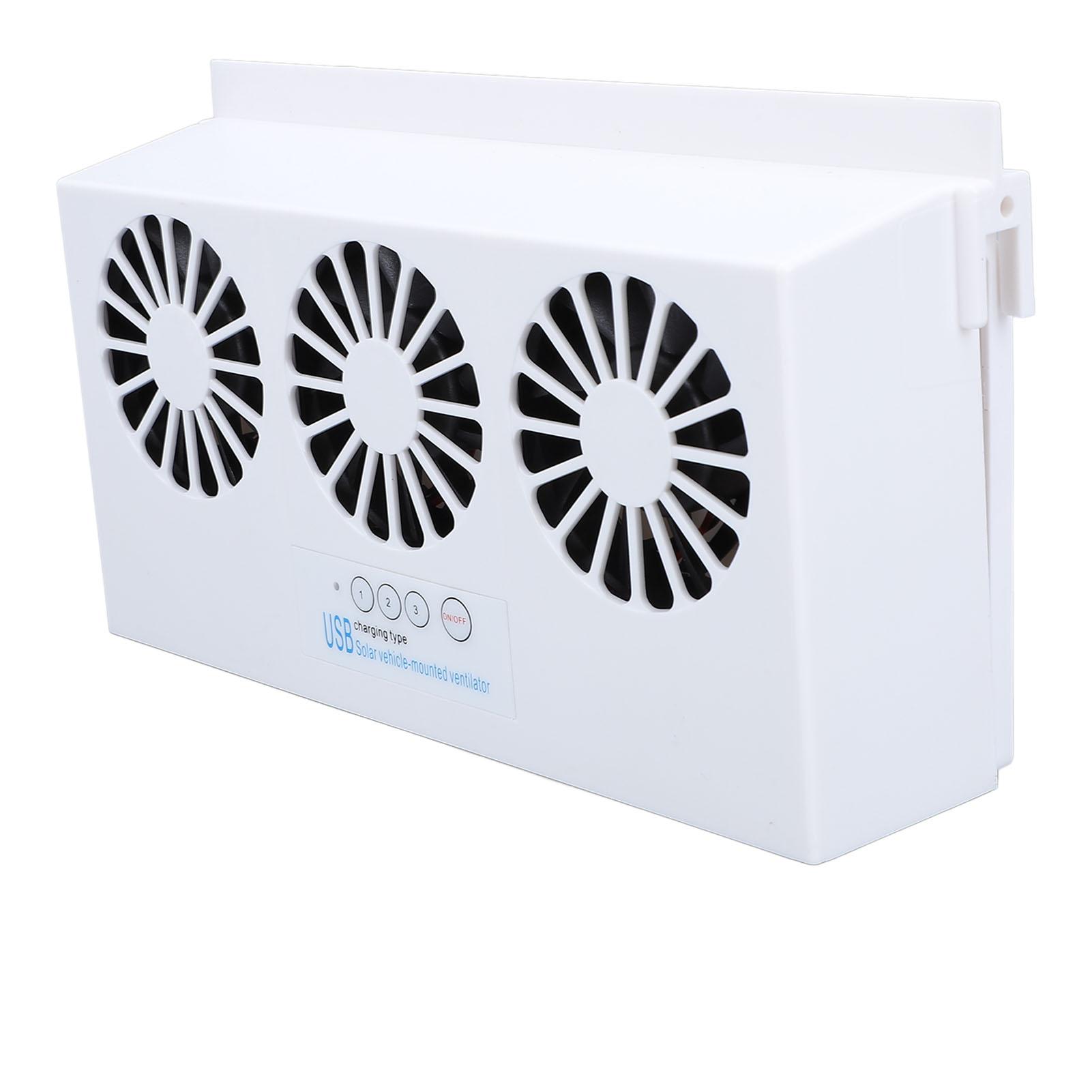 Solar Powered Car Exhaust Fan 3 Hds Odor Removal Multifunctional   Purifier Cooling Fan for Home Automotive