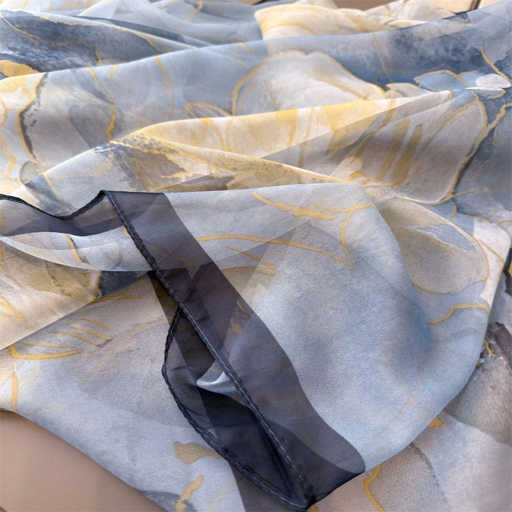 Polyester Tourism Long Shawl 185*120cm Neckerchief Luxury Bandanas  Female Accessories