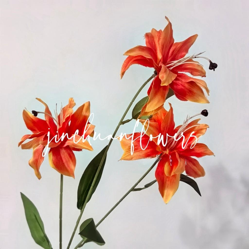 New 3D Printed Lily Simulation Flower for Wedding and Home Decoration Decoration Lily Photography Props Flower Materials