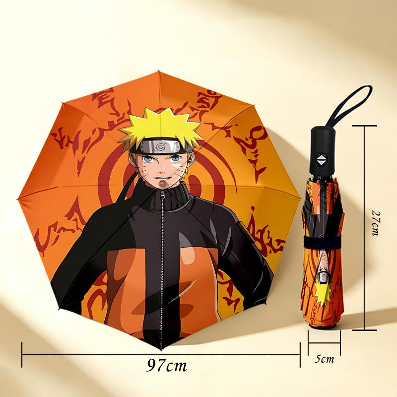 Naruto Symbol 8 Ribs 3Fold Black Glue Uv Protection Umbrella Sun Protection Rainproof Compact Folding Umbrella For Travel Daily Use C9241783