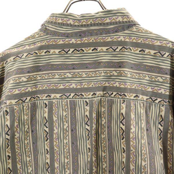 Wrangler 90s Old Overall handle Long sleeve shirt Beige Men's Used