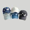 Korean Bowknot Flower Embroidery Baseball Caps Women Girl Cute Plum Outdoor Sun Visor Hats Adjustable Sports Peaked Cap