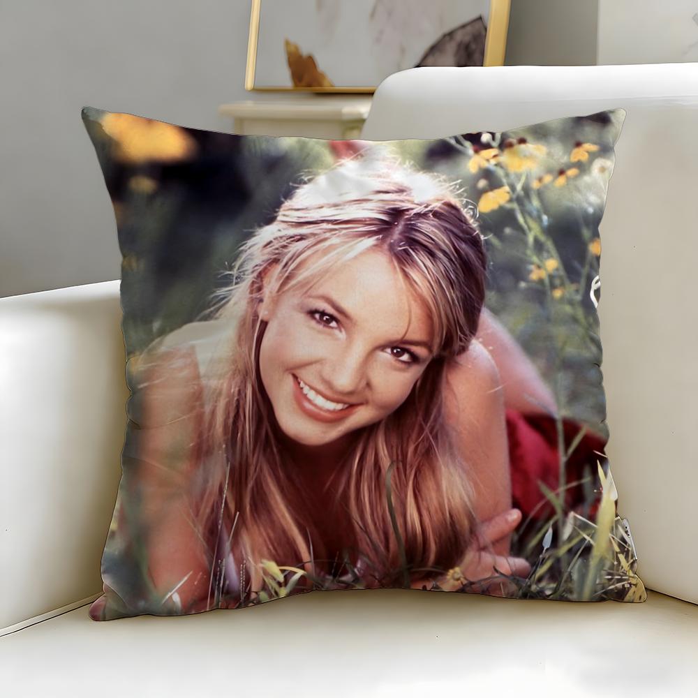 Classic Singer Britney Spears Cushion Cover Soft & Easy-Wash Pillow Case – Versatile for Couch, Bed, Travel and Office