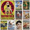 Vintage Metal Tin Sign Midnight Lounge Pin Up Girl for Home Gass Bar Pub Kjøkken Garasje Restaurant Wall Deocr Plaque Signs