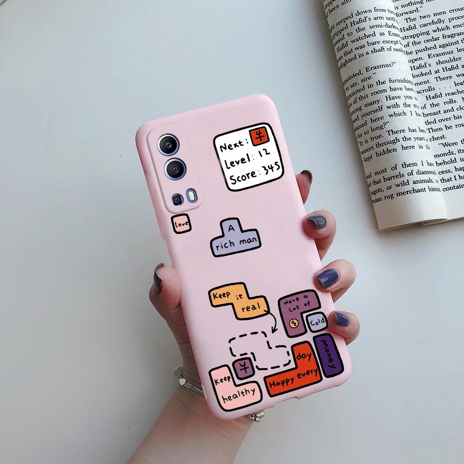 For vivo Y72 5G Case Soft TPU Silicone Cute Cartoon Shell Phone Back Cover for vivo Y72 5G V2041 Case Fundas Coque Etui Bumper