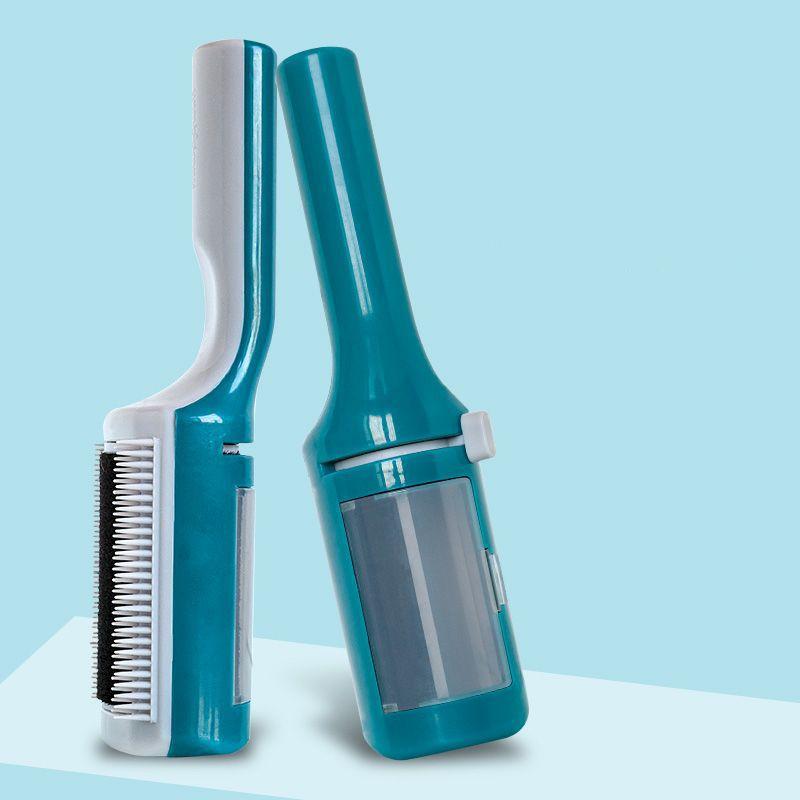 

Расческа, химчистка домашних животных, расческа для депиляции, специальная расческа для сдувания кошек для собак и кошек, средства для чистки кошачьей шерсти Double row of teeth темно-синий