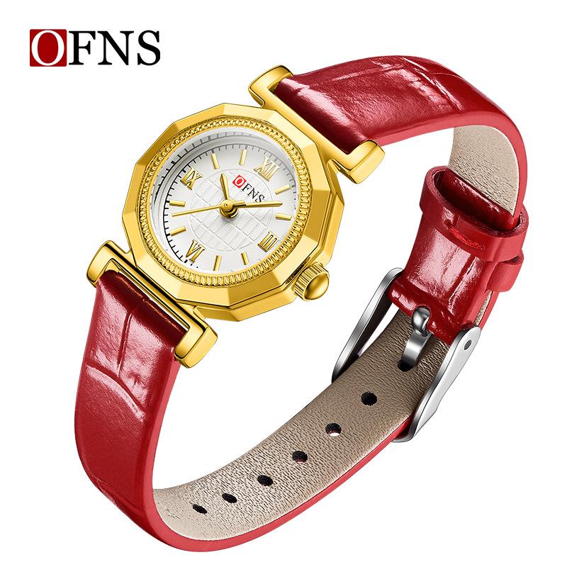 Ofns Women's Vintage Roman Numeral Quartz Watch Fashion Retro Dial, Waterproof, Small Casual Everyday Wristwatch for Ladies