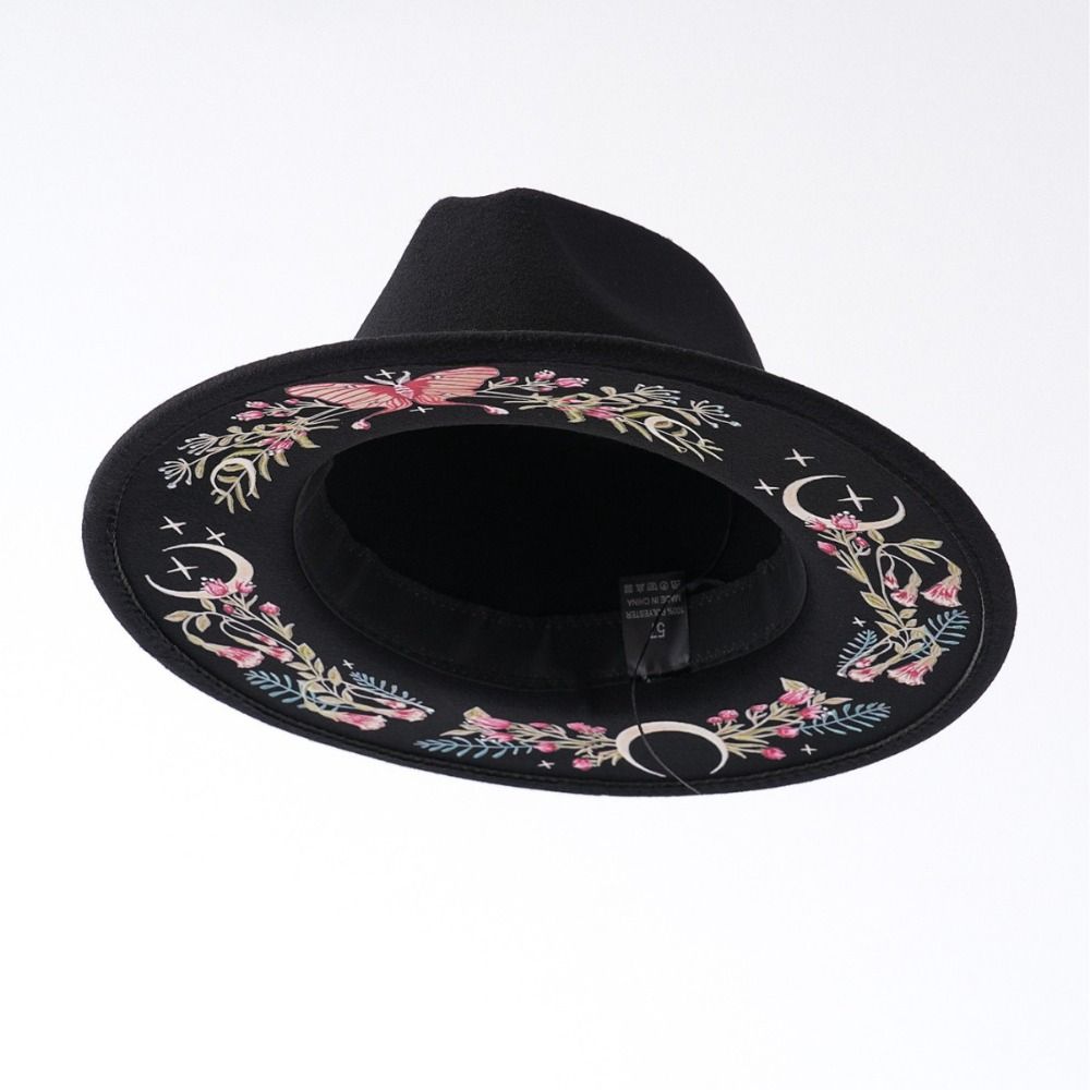 Dress Up Ethnic Style Fedora Hat Butterfly Western Cowboy Jazz Hat Top Hat Stage Performance