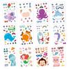 New children's DIY stickers - "Make a Face" stickers - Cartoon animals - Change faces and outfits stickers