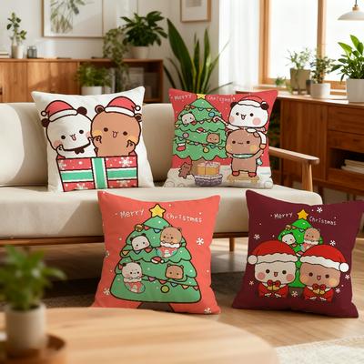 Weihnachtsbär Bubu Dudu Kissenbezug Bestes Home Office Kaffee Kissen Sofa Druck Dekoration Zimmer Geschäft Auto Nordische Schlichtheit