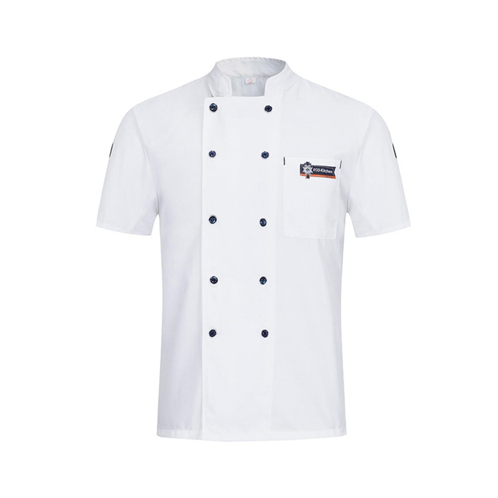 

Униформа шеф-повара, летняя рабочая одежда с короткими рукавами для мужчин и женщин в сфере общественного питания, кухни, ресторана, выпечки тортов M