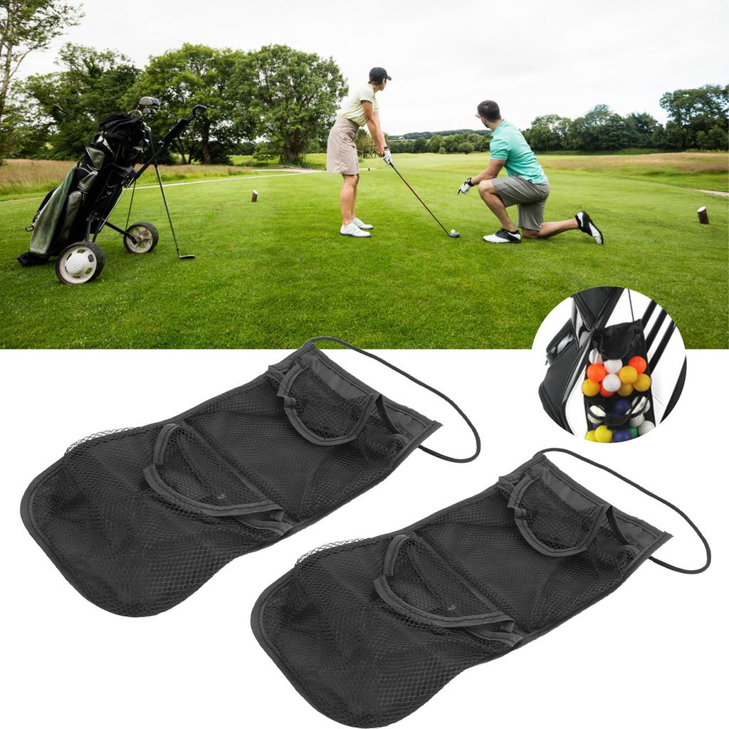 2 szt. Siatkowa torba na piłki golfowe Nylonowa Duża pojemność 36 piłek Uchwyt do przenoszenia ze sznurkiem