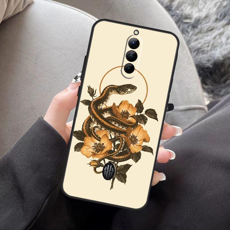 

Fashion Snake Flower Case For ZTE Nubia Red Magic 10 Air 8 8S 9 9S 10S 11 Pro Plus 5G 6R 7 6 7S 6S Pro Back Cover RedMagic 9S Pro Plus